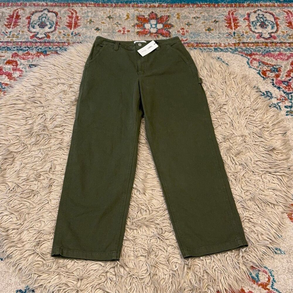 NWT TNA green carpenter style jeans size 10